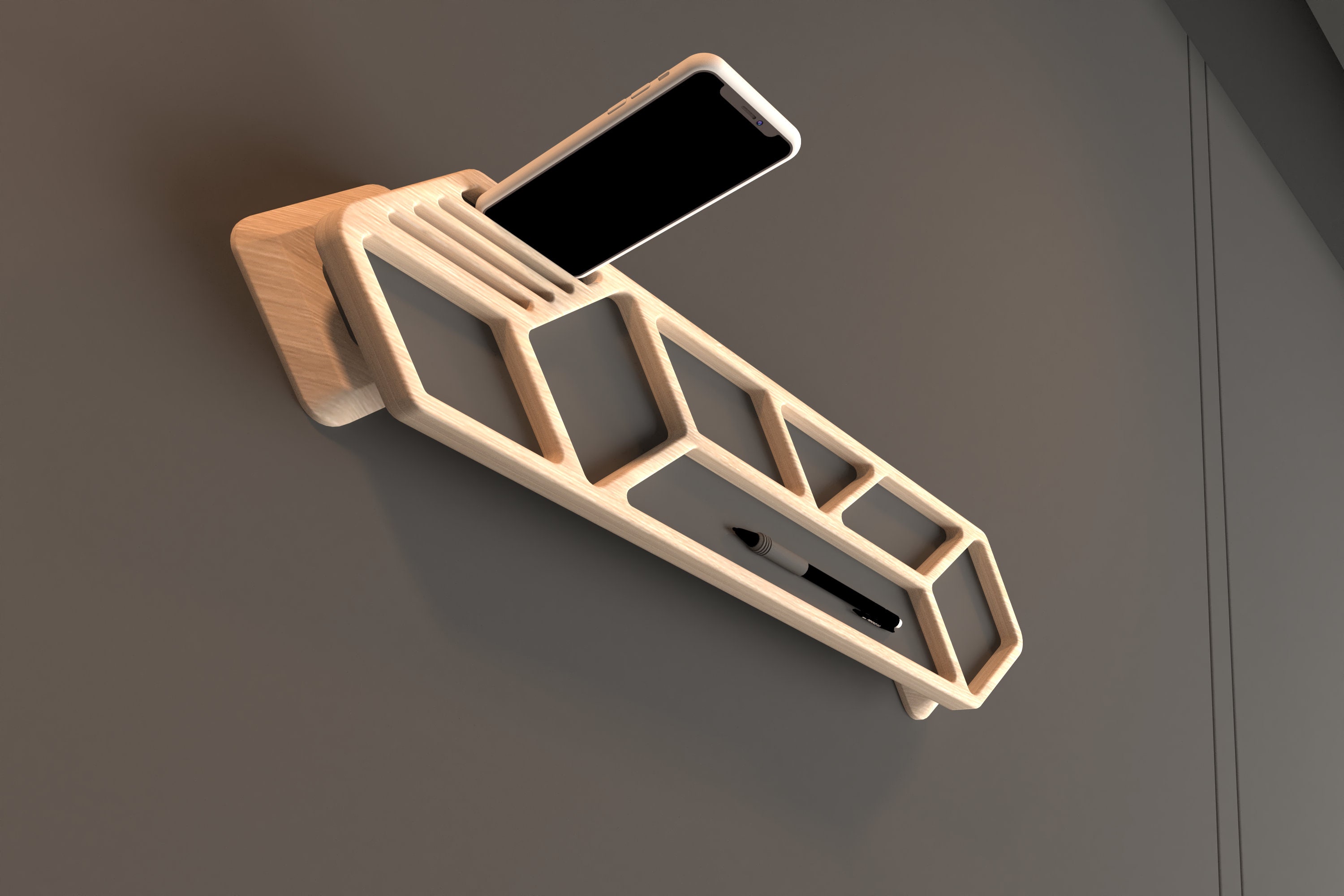 Wood Desk Organizer Plans DXF DWG Office Desk Accessories Etsy