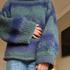 Beginner friendly sweater - Boho Sweater Knitting Pattern, oversized, easy pullover