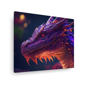 Unique &#39;Royal Byzantium&#39; Dragon - Horizontal Metal Art