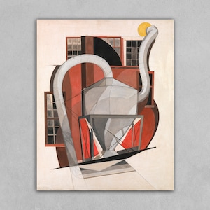 Machinery Met by Charles Demuth Poster Reprint Abstract Art Home Decor Wall Art Office Decor