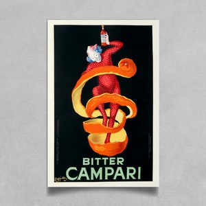 NUEVO BITTER CAMPARI / Leonetto Cappiello 1921 Póster / Aperitivo italiano vintage Impresión de arte