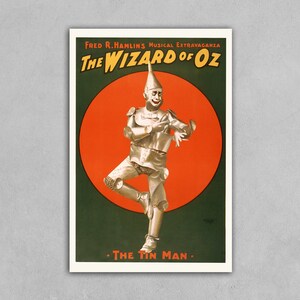 Vintage &quot;The Wizard of Oz&quot; musical by Fred R Hamlin poster reprint