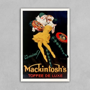 Reimpresión del cartel publicitario de caramelos de Carnival Mackintosh