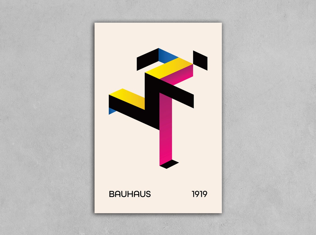 Bauhaus Print Bauhaus Poster Abstract Wall Art Bauhaus Wall
