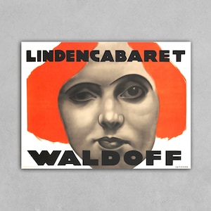Reimpresión del cartel de Claire Waldoff de Lindencabaret