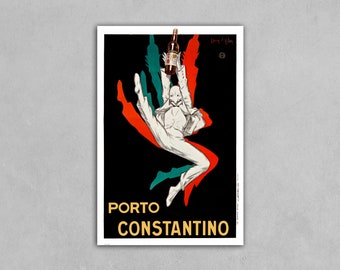 Vintage Porto Constantino Liquor Advertisment poster reprint