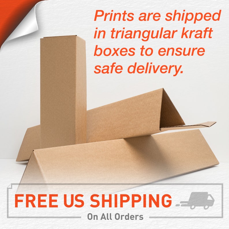 May include: Brown cardboard boxes stacked on a white background. The boxes are triangular shaped and have the text "FREE US SHIPPING - On All Orders" printed on the bottom of the image.