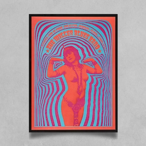 Reimpresión del cartel del concierto "The Miller Blues Band at The Matrix-Fillmore" vintage sin marco - Memorabilia de la música de San Francisco