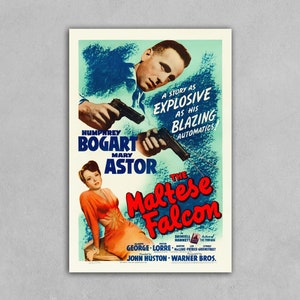 Maltese Falcon 1941 movie film poster reprint