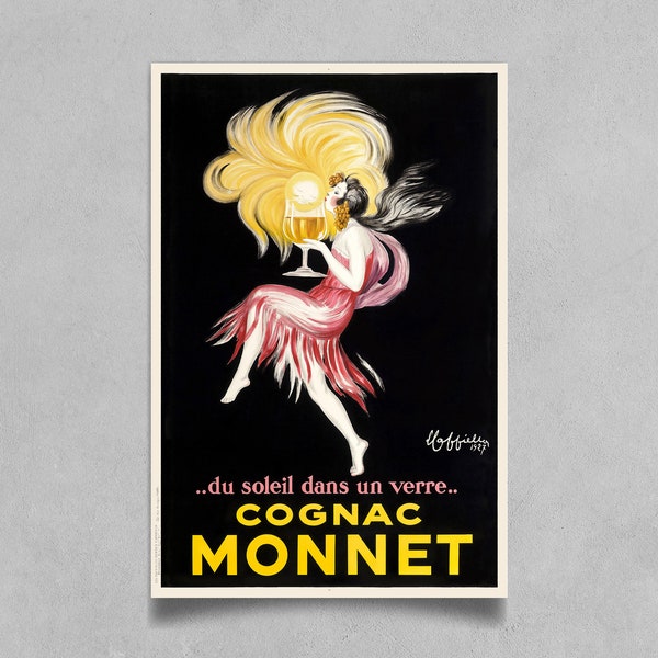 COGNAC MONNET by Leonetto Cappiello 1927 Poster Reprint - Vintage Liquor Advertisement