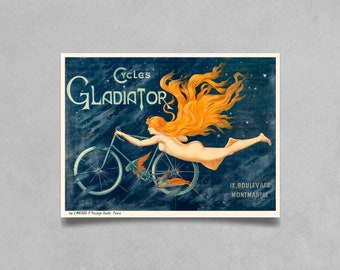 Cycles Gladiator (1895) Poster Reprint