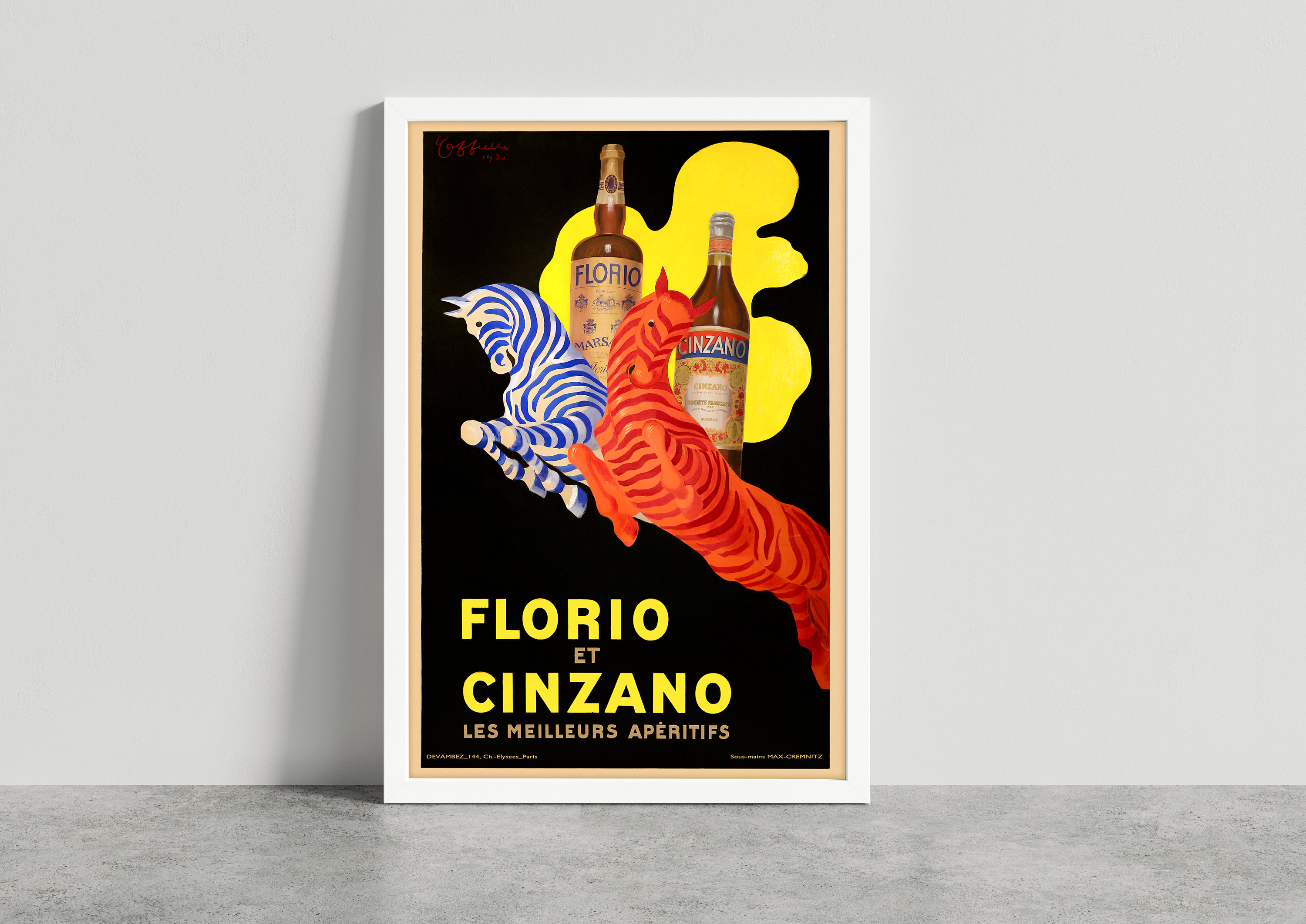 Cinzano Florio Poster: Vintage Italian Advertising Art Deco Print