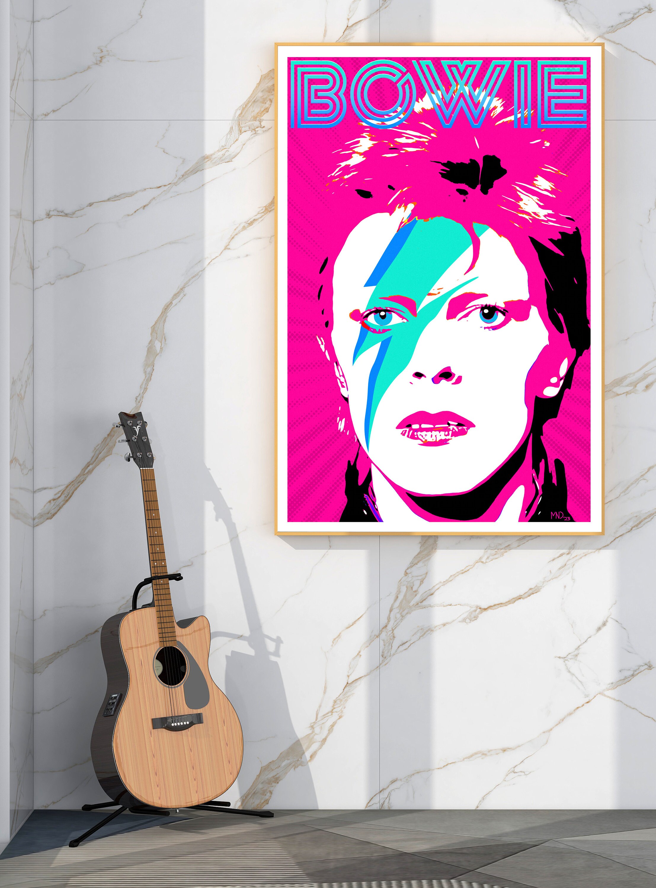 David Bowie/ziggy Stardust Tribute/fan Art Poster - Limited