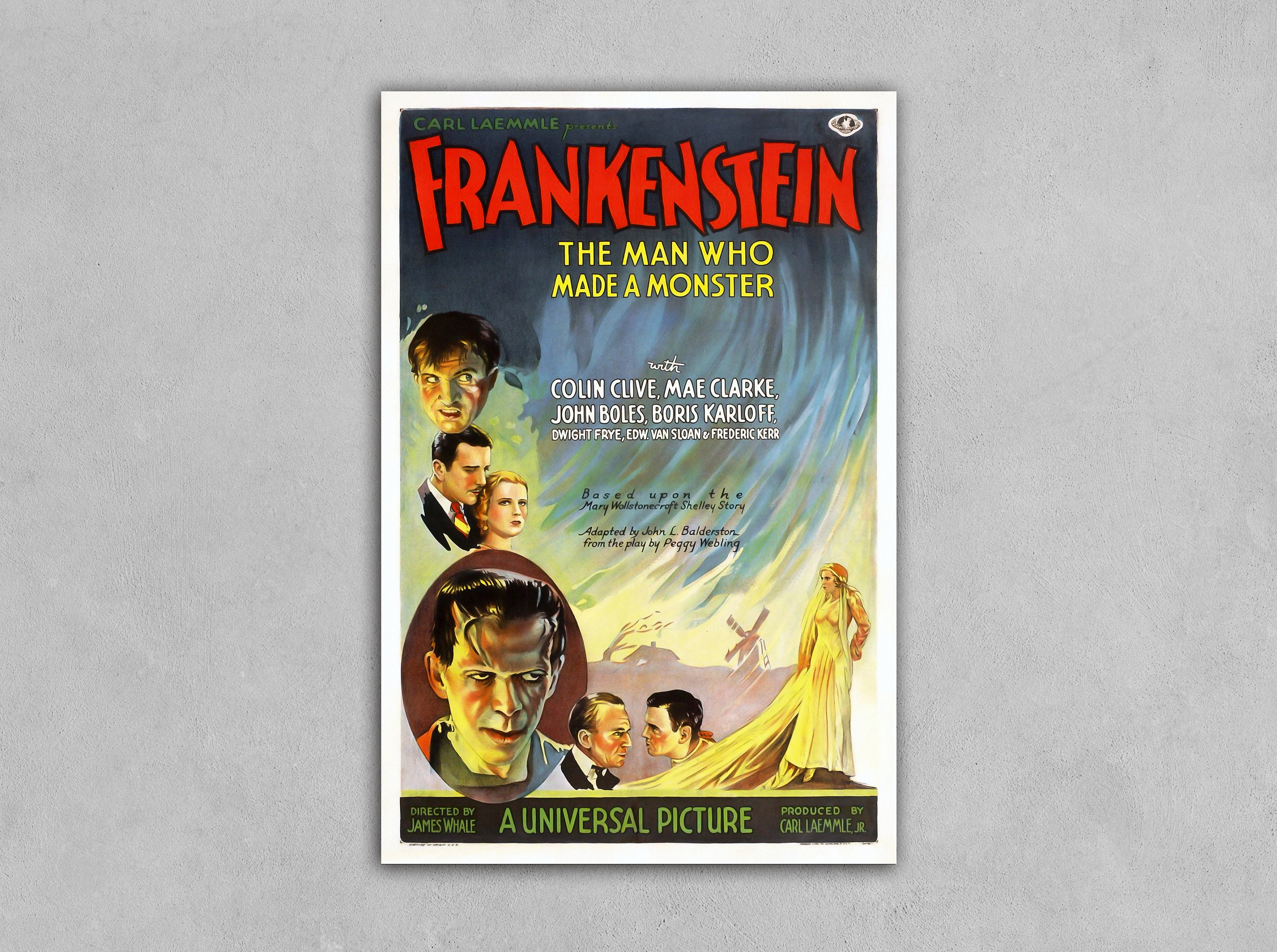 フランケンシュタイン（1931年）のクラシック映画ポスター復刻版