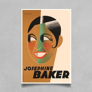 Josephine Baker Par Jean Chassaing Art Print - Vintage Iconic Poster