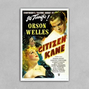 Citizen Kane 1941 Style-B Orson Welles Poster Reprint