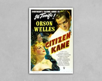 Citizen Kane 1941 Style-B Orson Welles Poster Reprint
