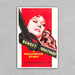 Sunset Boulevard 1950 poster reprint