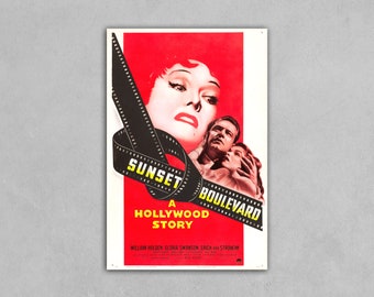 Sunset Boulevard 1950 poster reprint