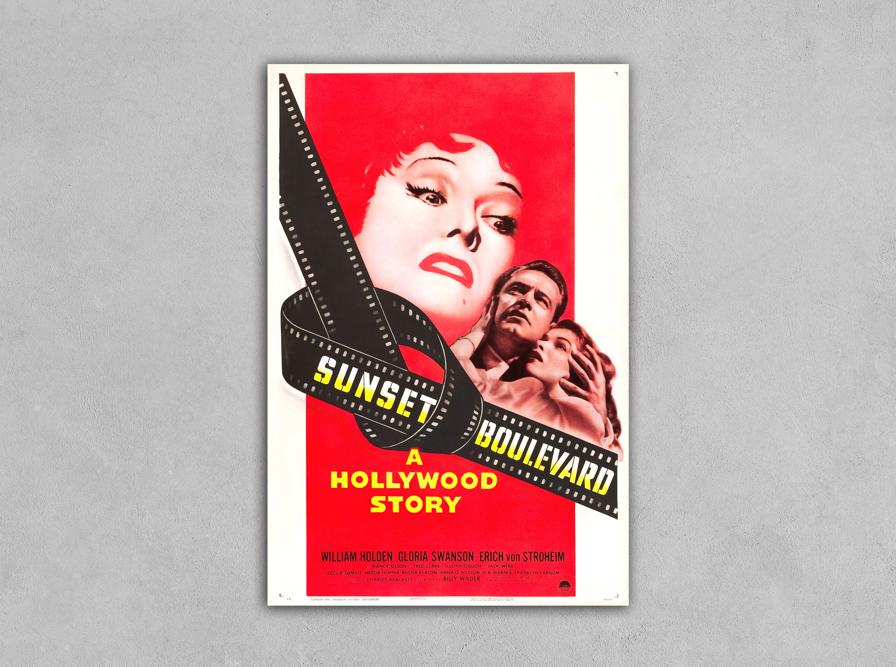 Sunset Boulevard 1950 Poster Reprint - Etsy