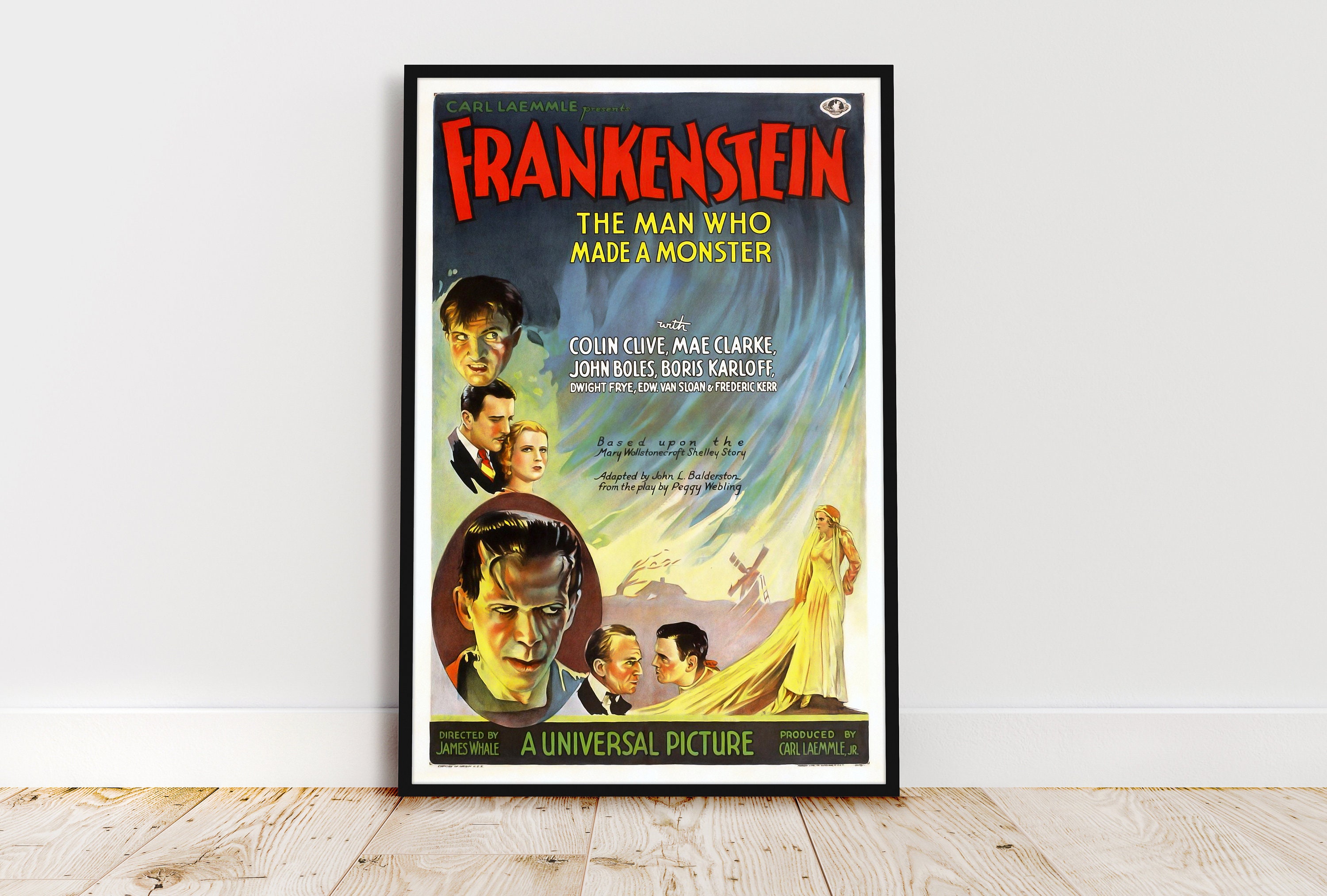 フランケンシュタイン（1931年）のクラシック映画ポスター復刻版