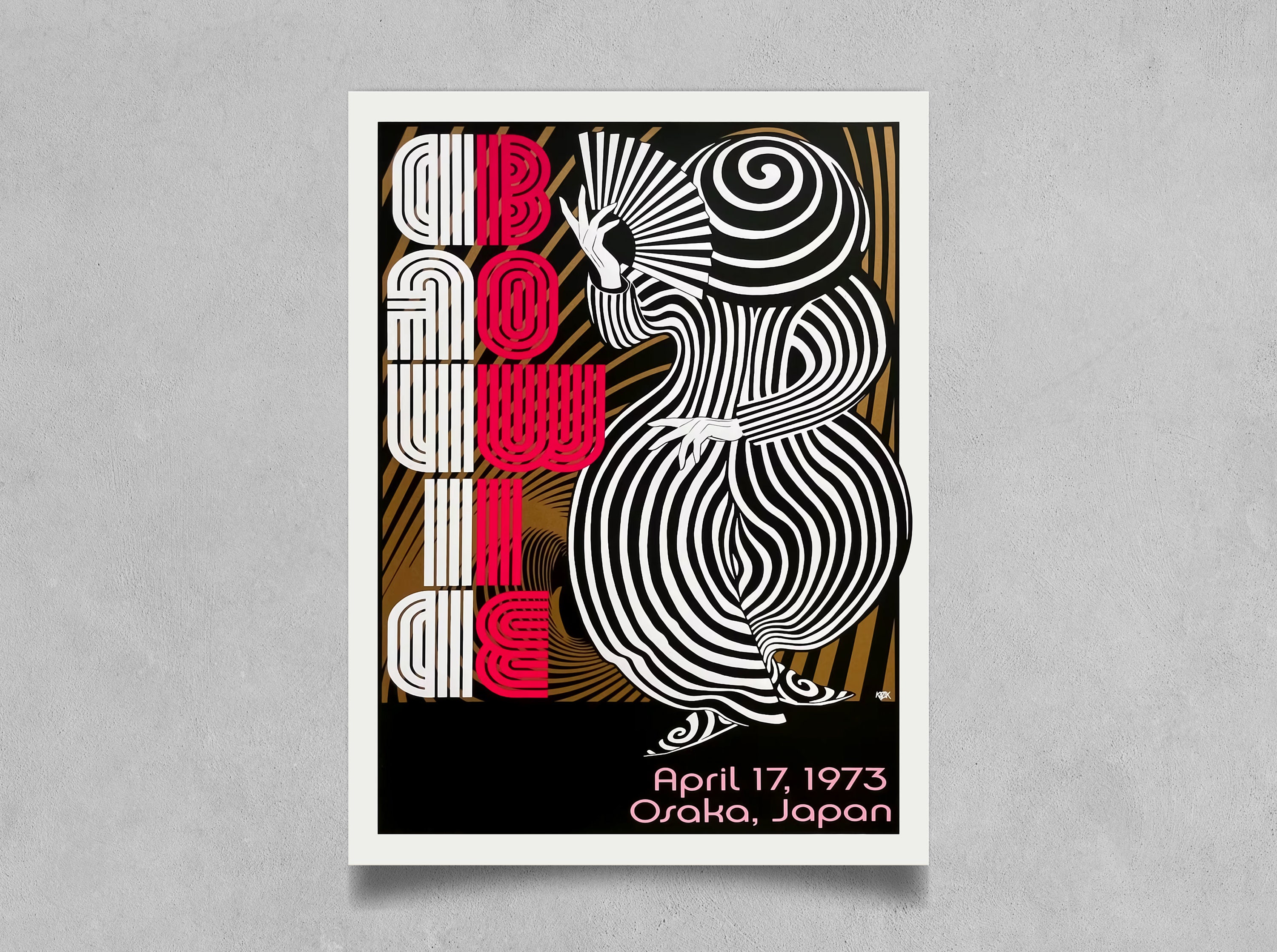 David Bowie April 17 1973 Osaka Japan Poster Frank Kozik AP
