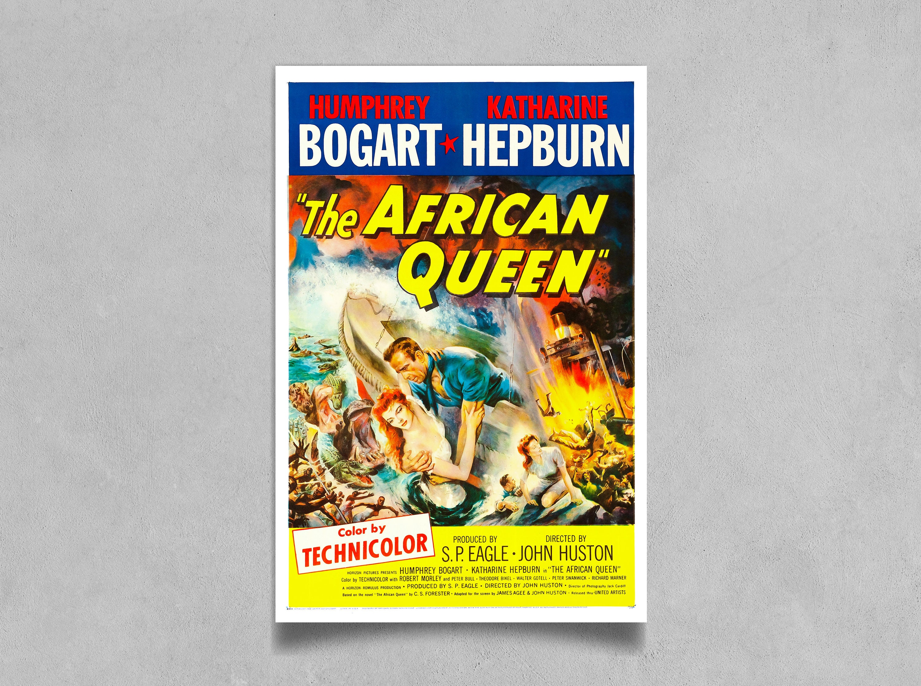 アフリカの女王 映画ポスター | クラシック映画プリント - Etsy 日本
