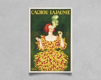 CACHOU LAJAUNIE by Leonetto Cappiello 1920 Poster Reprint - Vintage Advertising Art Print