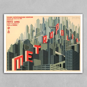 Reimpresión del póster de Metrópolis de Boris Bilinski, Museos Estatales de Berlín