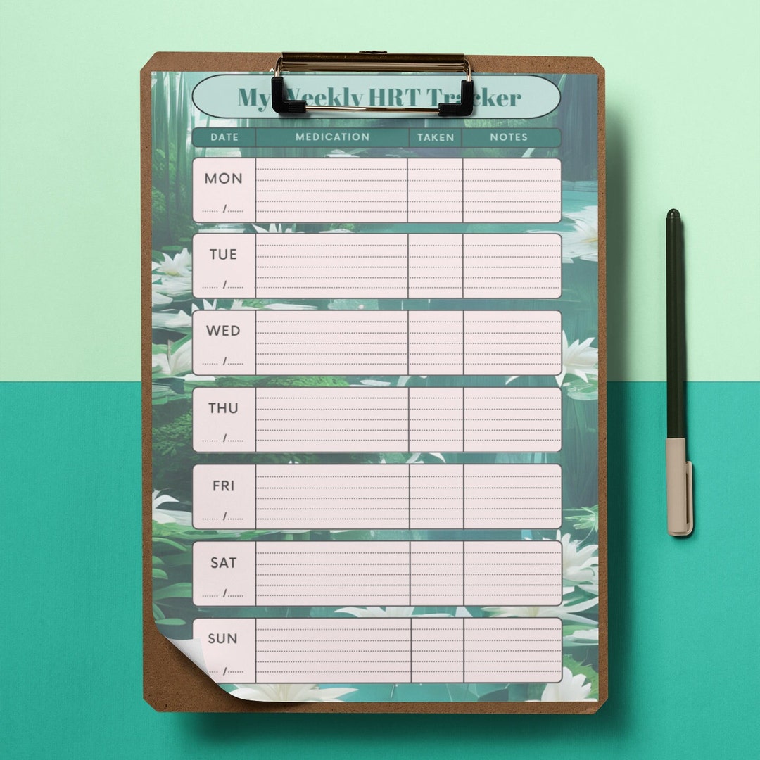Menopause HRT Medication Tracker for Brain Fog Relief Etsy