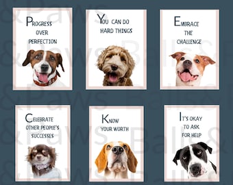 Dog Themed Classroom Sayings Posters-Digital Images