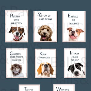 Dog Themed Classroom Sayings Posters-Digital Images