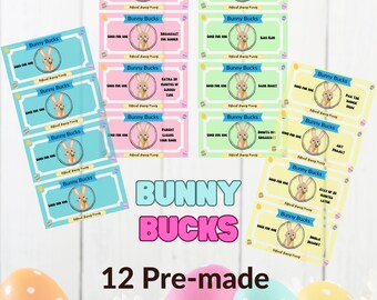 Bunny Bucks - Druckbare Oster-Geschenkgutscheine