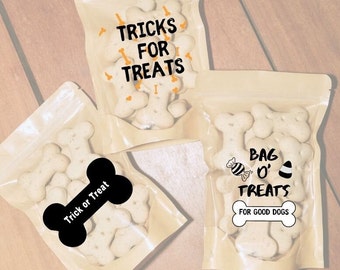 Sacs de friandises pour chiens d'Halloween - Images numériques