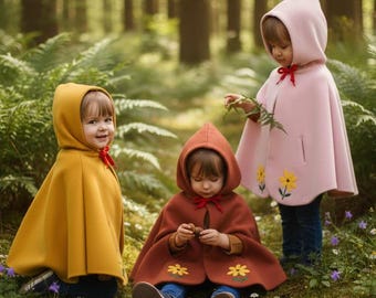 Hooded Toddler Cape Sewing Pattern | Ages 1-3 (PDF Pattern)