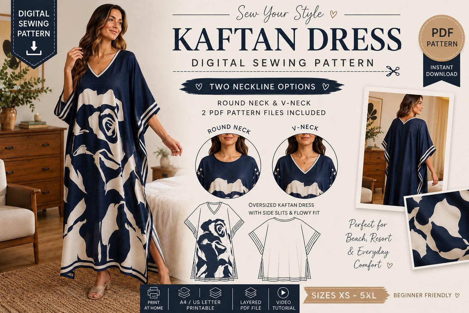 Beach Caftan Pattern