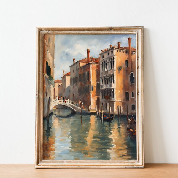 Venedig Architektur Print, Digitale Wandkunst, Vintage Art