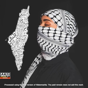 palestinian shemagh keffiyeh scarf, black white shemagh,free Palestine traditional shemagh, arafat hatta Hand Craft hand scarf,gift for wife