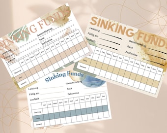 Sinking Fund tracker set - digital download