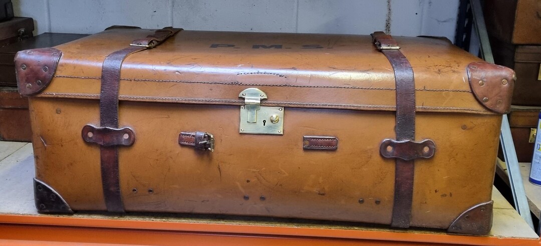 innovator Vintage trunk 約29L Vintiquewise 12 in. x 8 in. x 7.3 in. Wood Old Style Barn