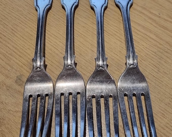 Set 4 antique silver dinner forks by William Eley and William Fern hallmarked London 1821