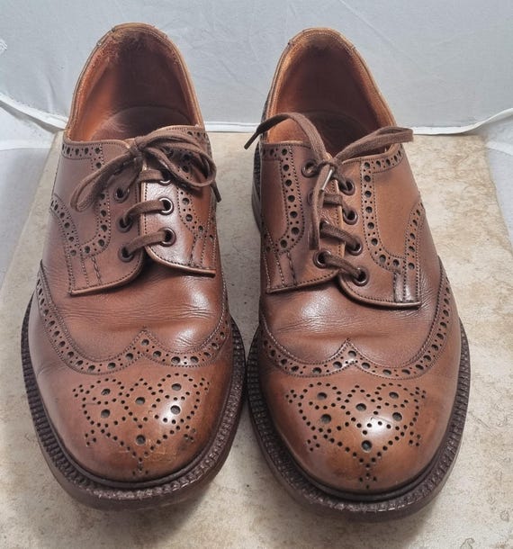 Pair Vintage Trickers Bench Made Brogues Size 9 Etsy