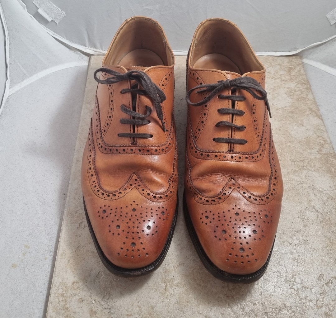 Pair Vintage Men's Wingtip Shoes by Alfred Sargent Size 9 Etsy