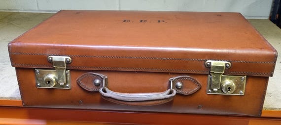 Antique leather luggage new arrivals