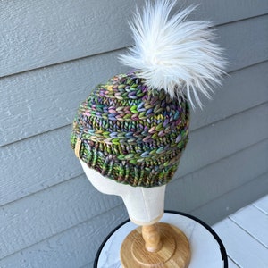 Hand-knit luxury merino wool beanie