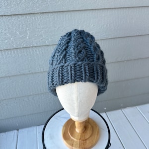 Hand-knit luxury merino wool beanie