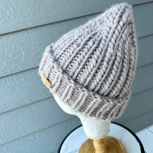 Hand-knit luxury merino wool beanie