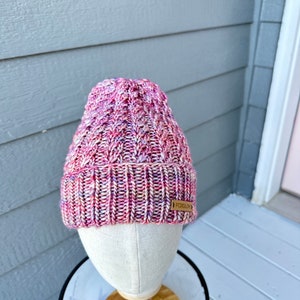 Hand-knit luxury merino wool beanie