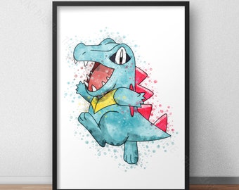 Totodile Fan Art Etsy Uk Totodile Fan Art Etsy Uk