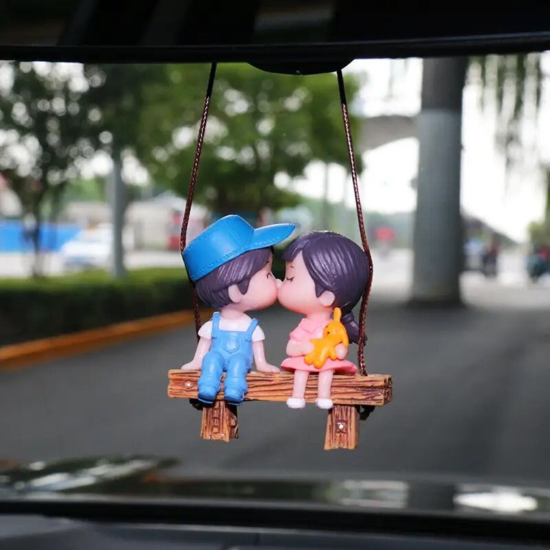 Car Interior Pendant Decor Cute Kiss Couple Action Figure - Etsy Car Interior Pendant Decor Cute Kiss Couple Action Figure - Etsy